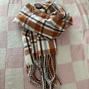 plaid brown scarf